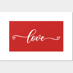 Handwritten Logo Text Love Posters and Art